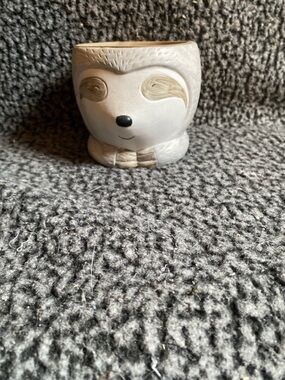 Neutral Sloth Ceramic Planter - Home Accents